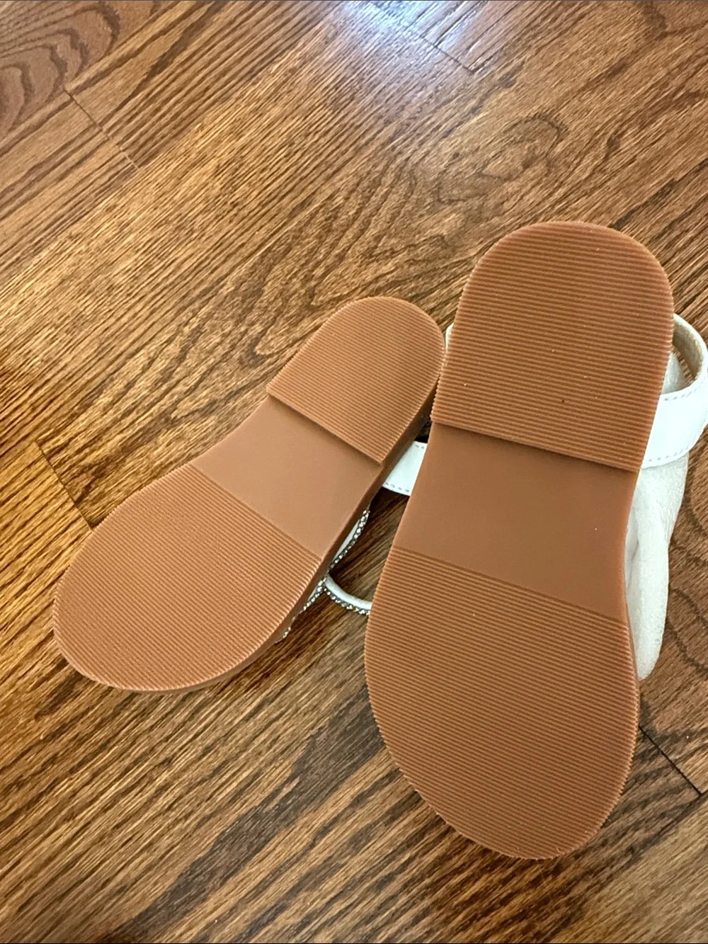 Felix + Flora Girls' White Jeweled Strap Sandals